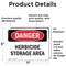 Signmission Herbicide Storage Area Danger Sign, Vinyl Decal, 7in W x 5in L, 2PK OS-2PACK-DS-D-57-L-1972 - alternate 5
